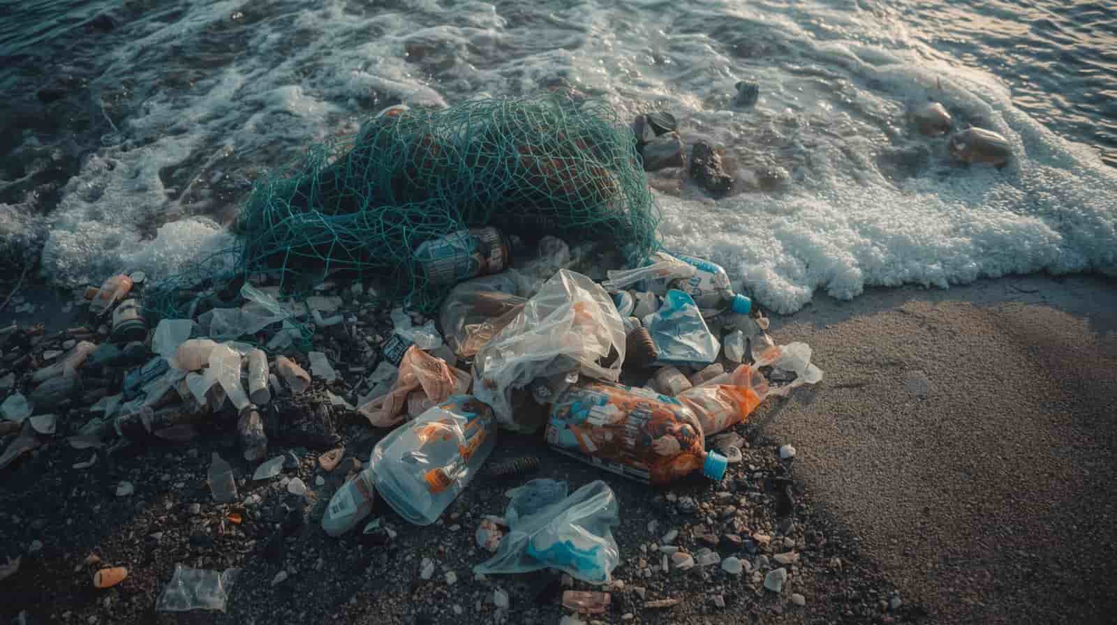 plastic waste in ocean