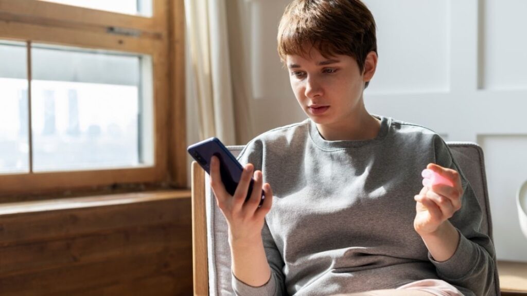 half distracted by your device